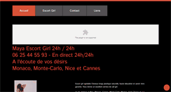 Desktop Screenshot of maya-escort.com